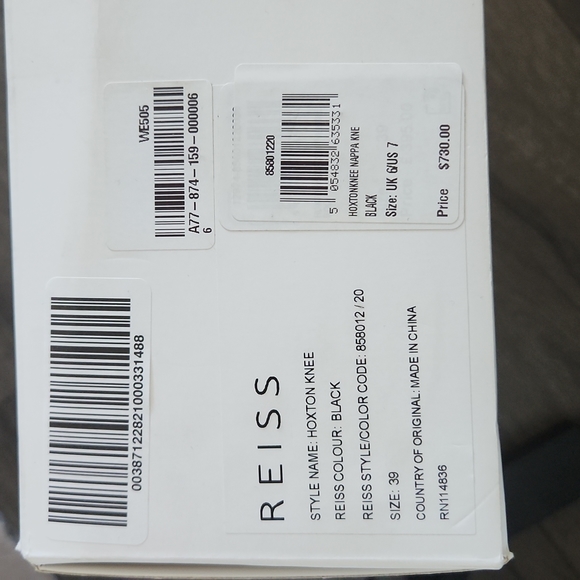 NWT REISS | Hoxton Zippered Knee High Boots - Picture 5 of 7